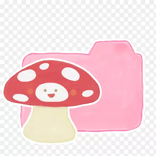 粉红色洋红色婴儿玩具.文件夹糖果蘑菇