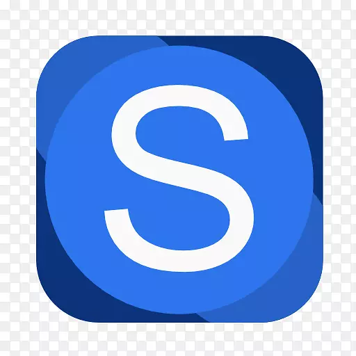 蓝色区域文字符号.通讯Skype