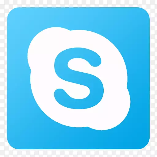 蓝色文字符号aqua数字-skype