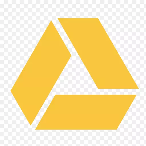 三角标志文字品牌黄色-驱动器