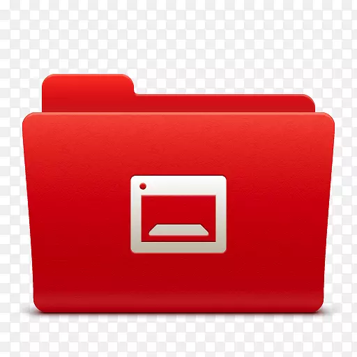 红色字体-文件夹桌面