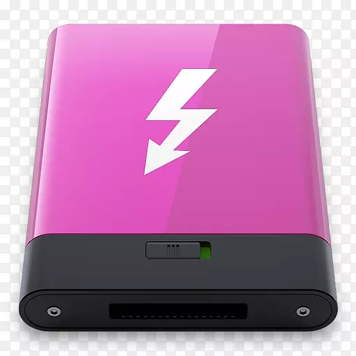 紫色电子设备配件多媒体-粉红霹雳w