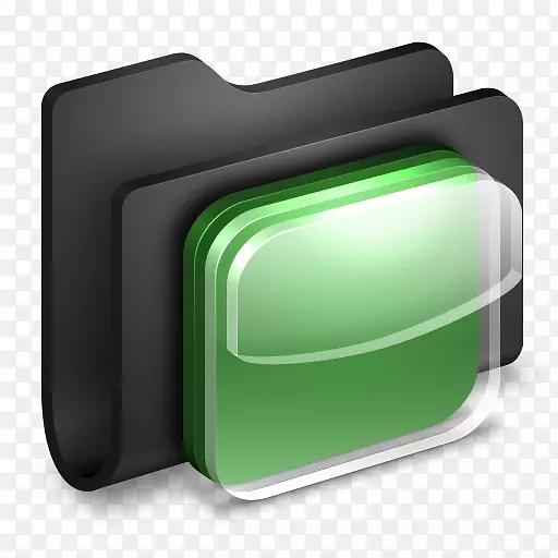 角绿色字体-IOS图标黑色文件夹