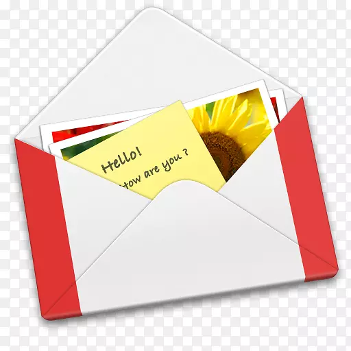 品牌材料信封黄色字母gmail