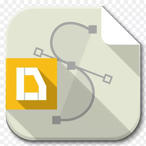 角文字品牌黄色-应用程序文件绘图