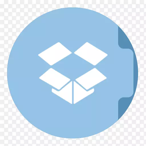 电动蓝色品牌符号-文件夹Dropbox