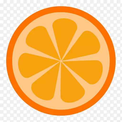 对称区域食品符号-应用橙色播放器