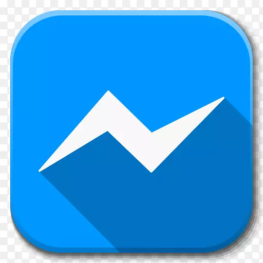 蓝色角区域符号-应用程序Facebook信使
