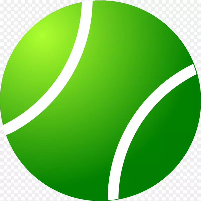网球电脑图标-简单绿色网球png