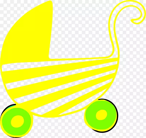 婴儿运输婴儿剪贴画-黄色婴儿车夹板