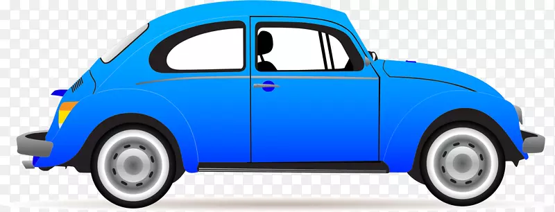 大众汽车甲虫剪贴画蓝色汽车剪贴件