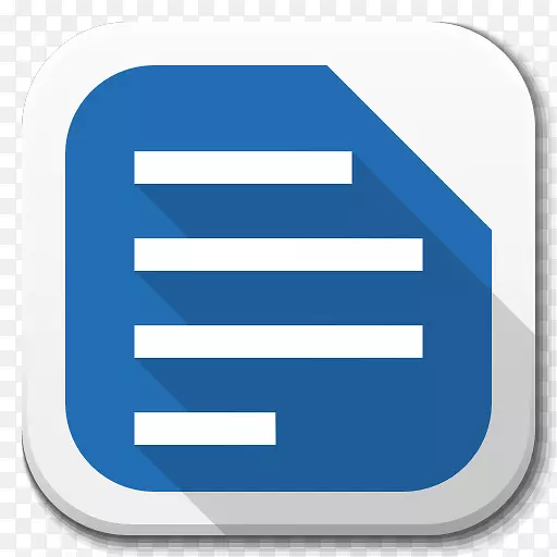蓝色角区域文本-应用程序LibreOffice编写器b