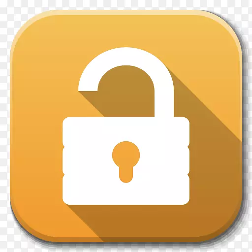 锁定符号黄色-应用程序解锁