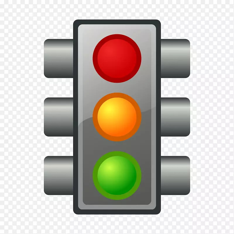 交通信号灯红停标志夹艺术-交通灯图标