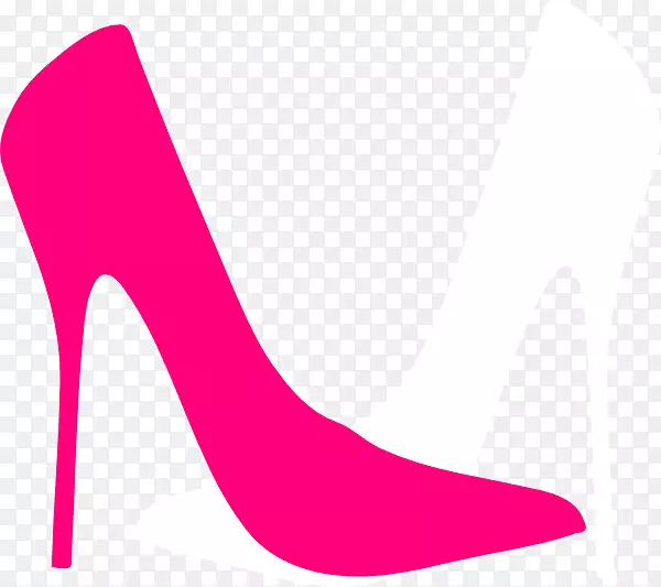 高跟鞋跟鞋剪贴画粉红色细高跟鞋剪裁件