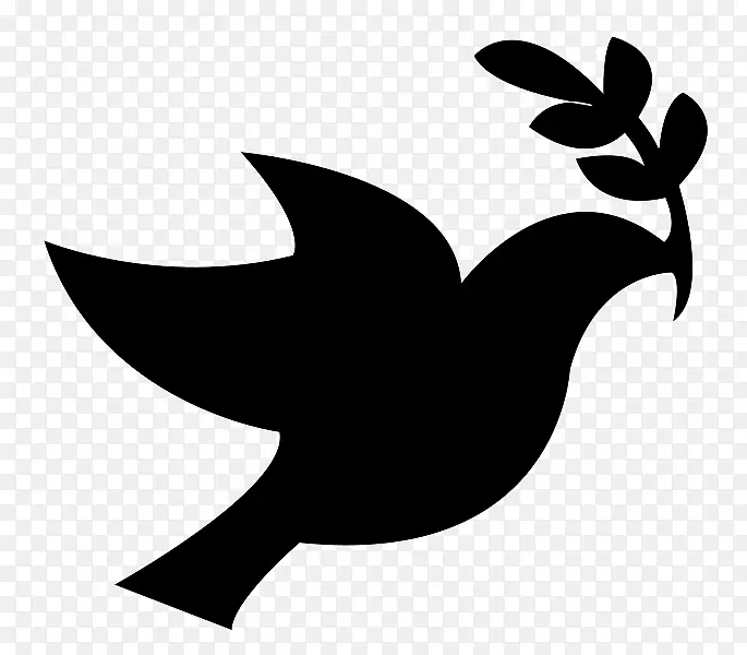 鸽子作为剪贴画的象征-和平鸟