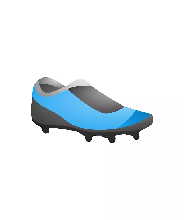 鞋靴电动蓝色钴蓝运动鞋.如何画足球目标