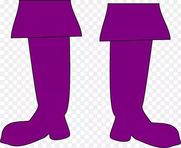 牛仔靴鞋夹艺术-紫色海盗帽