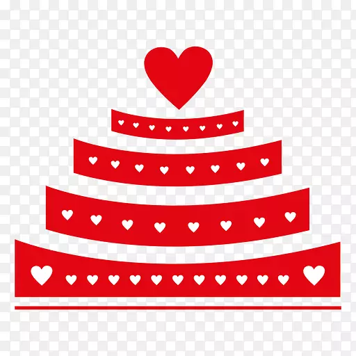 结婚蛋糕纸杯蛋糕-情人节蛋糕剪贴画
