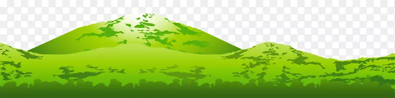 青山剪贴画-绿色山崖
