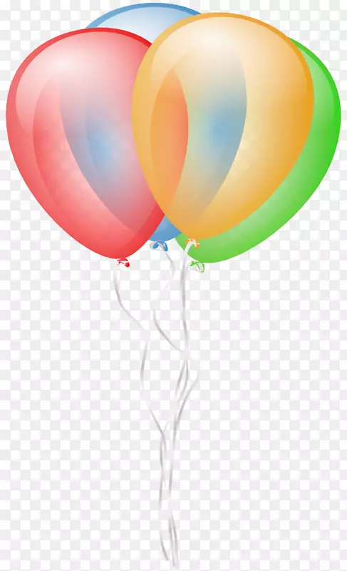 气球派对生日剪贴画-气球边框