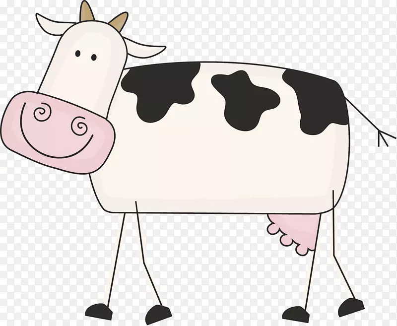 奶牛在厨房画笔牛