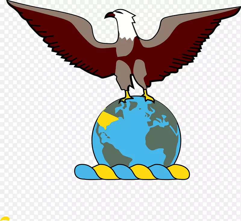 鹰，地球，和锚定剪辑艺术-鹰