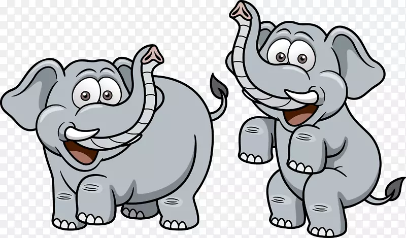 大象卡通版税-免费-大象