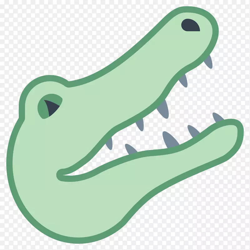 鳄鱼电脑图标爬行动物剪贴画鳄鱼