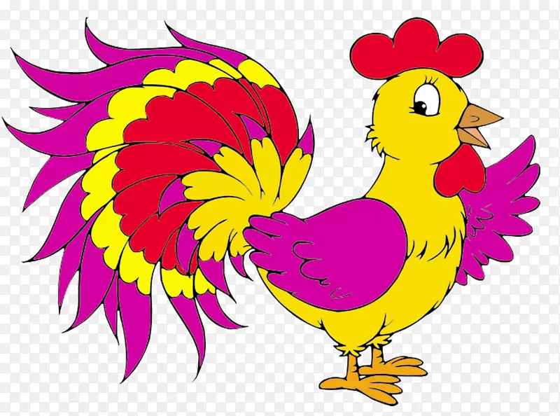 鸡公鸡胸牌创意剪贴画-公鸡