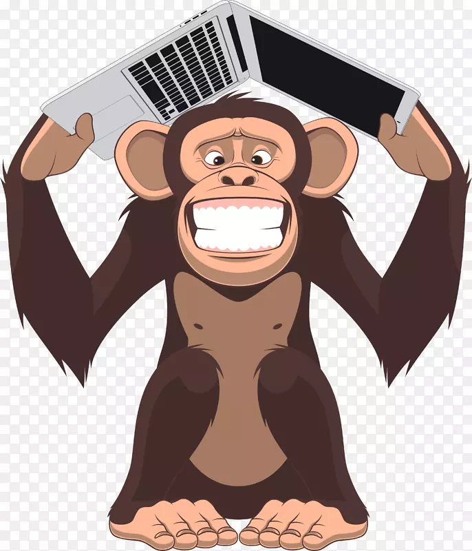 膝上型黑猩猩猴子-大猩猩