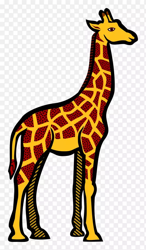 非洲动物宝宝丛林动物夹艺术长颈鹿
