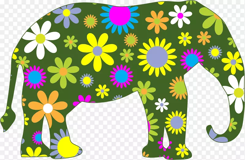 大象花袋夹艺术-大象