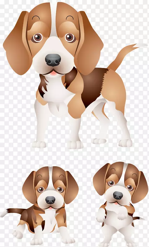 比格犬小狗膝上型电脑夹艺术-狗