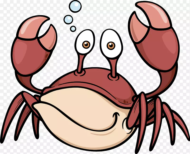 螃蟹卡通版税-免费-螃蟹