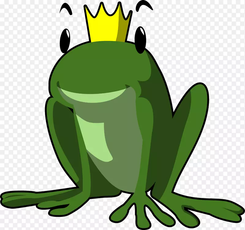 格林的童话“青蛙王子”和“格莱特尔剪贴画青蛙”