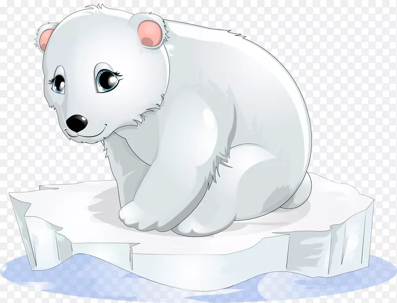 小北极熊剪贴画-北极熊