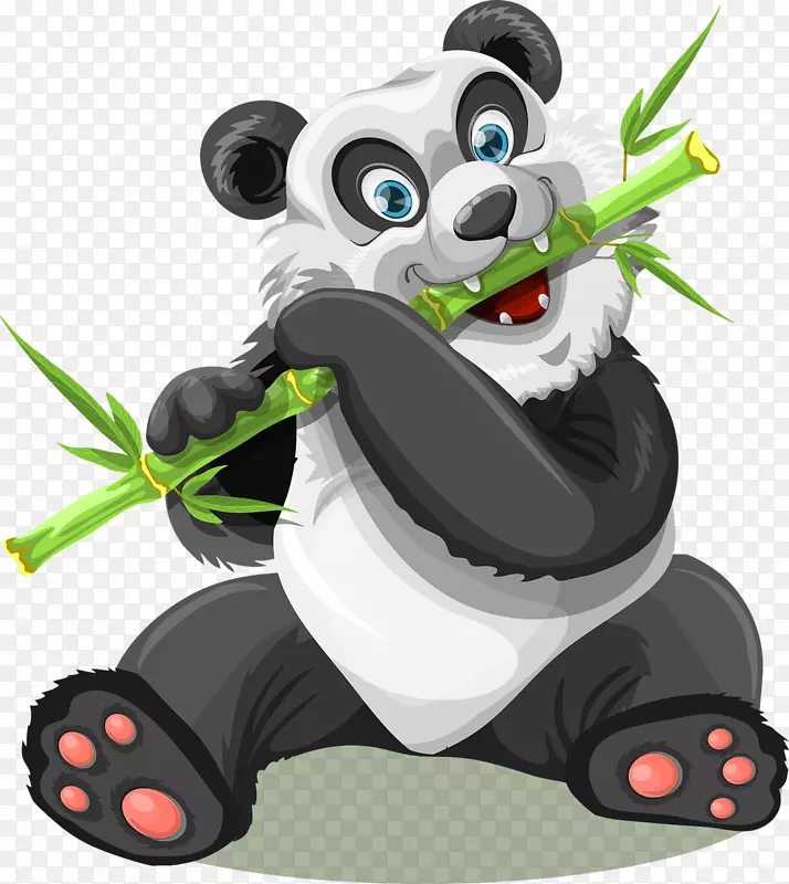 大熊猫进食夹艺术-熊猫