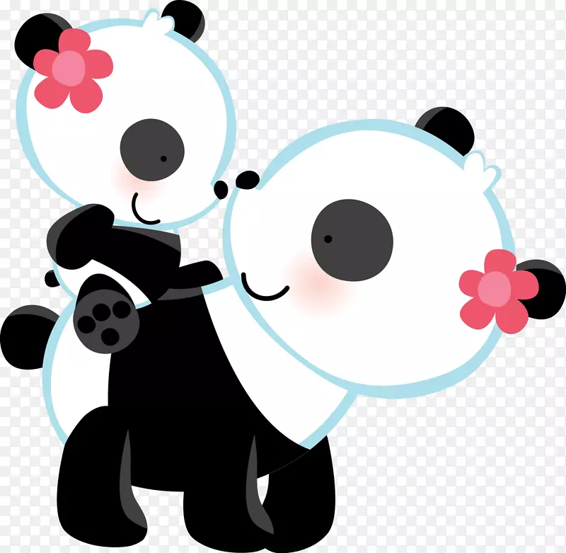 大熊猫婚礼邀请函熊宝宝淋浴尿布-熊猫