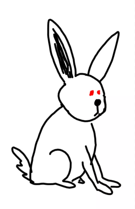 兔肉线艺术剪贴画-兔子