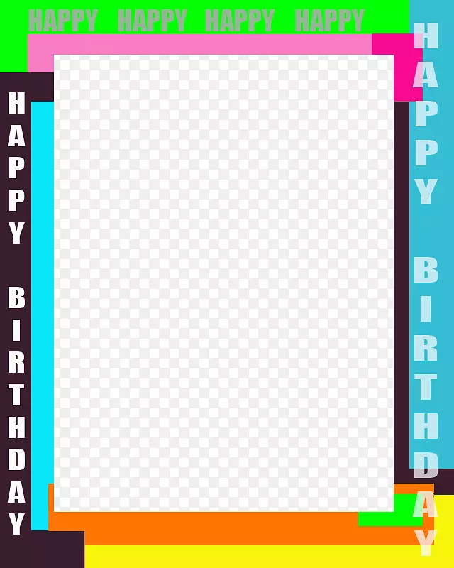 生日快乐相框杂志剪贴画免费生日框