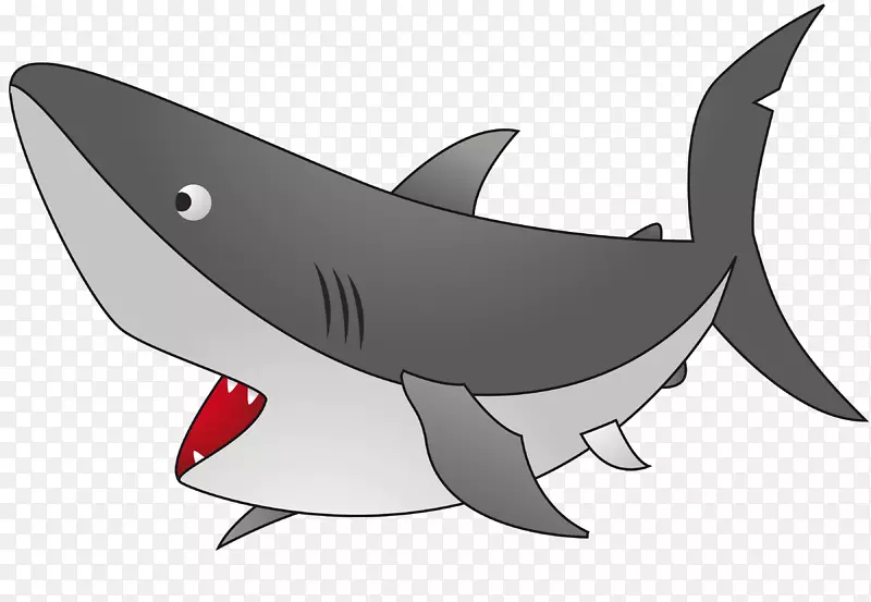 鱼翅汤儿童大白鲨剪贴画-鲨鱼