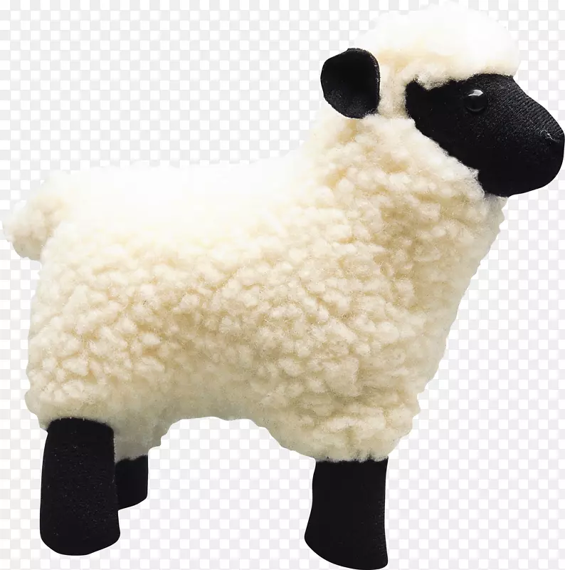 绵羊熊毛绒动物&可爱的玩具纺织-绵羊