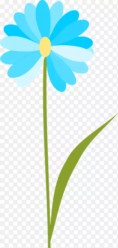 花卉剪贴画-蓝色花卉剪贴画