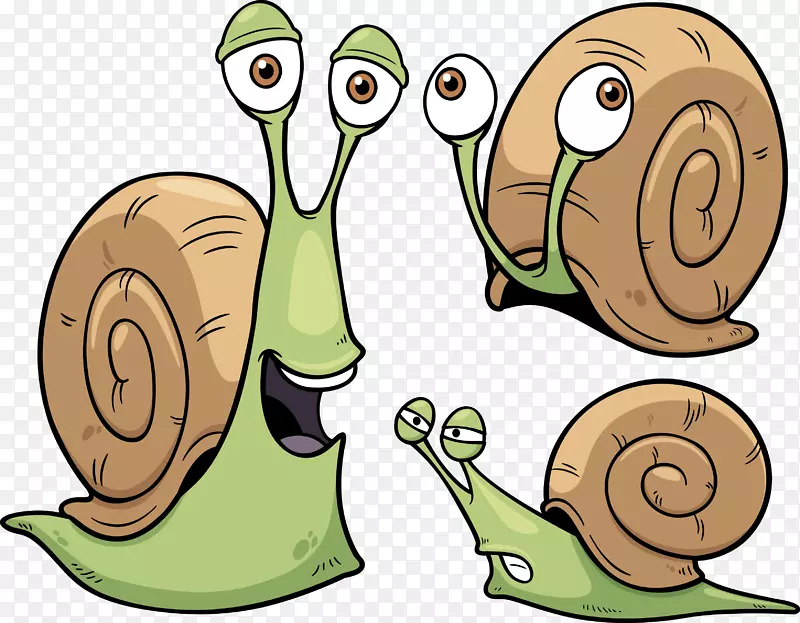 蜗牛卡通贝壳-蜗牛