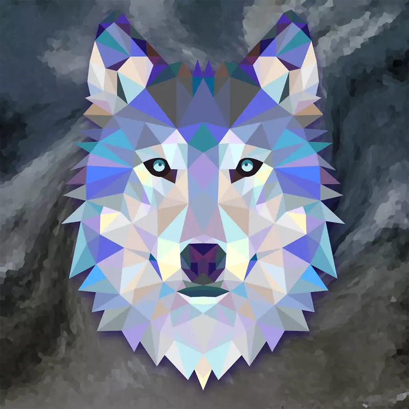 灰狼车现代艺术-狼