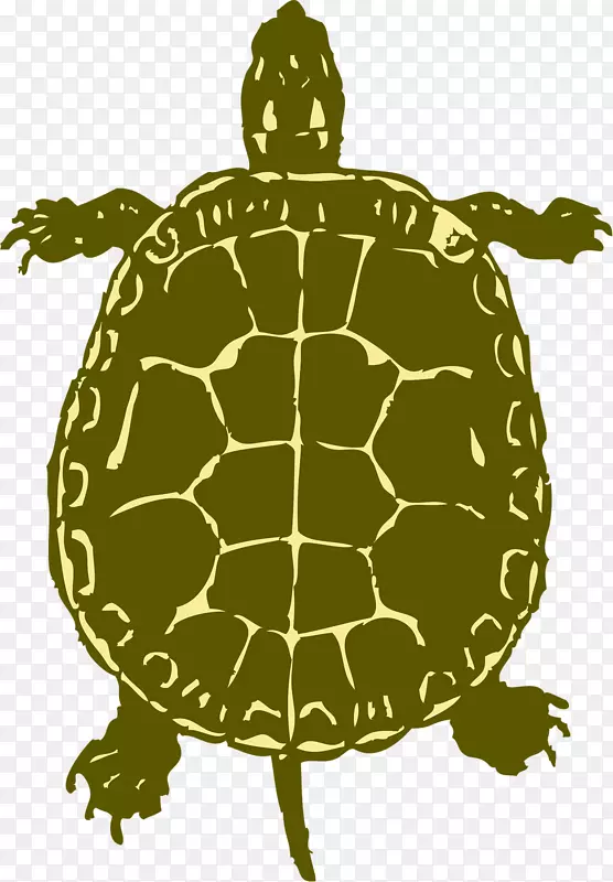 海龟剪影剪贴画-海龟