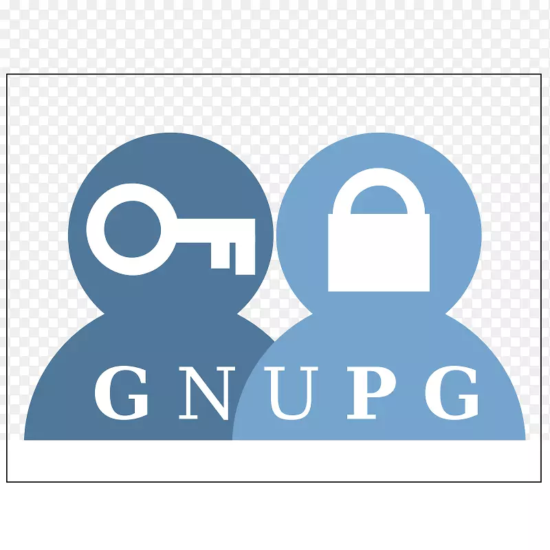 GNU隐私保护计算机图标徽标加密-公共域标识