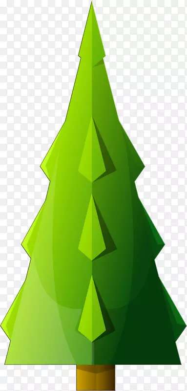 纸圣诞树折纸一步的圣诞节装饰.冷杉树