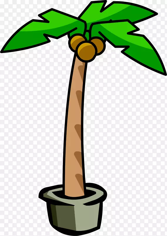 俱乐部企鹅槟榔科树夹艺术-棕榈树